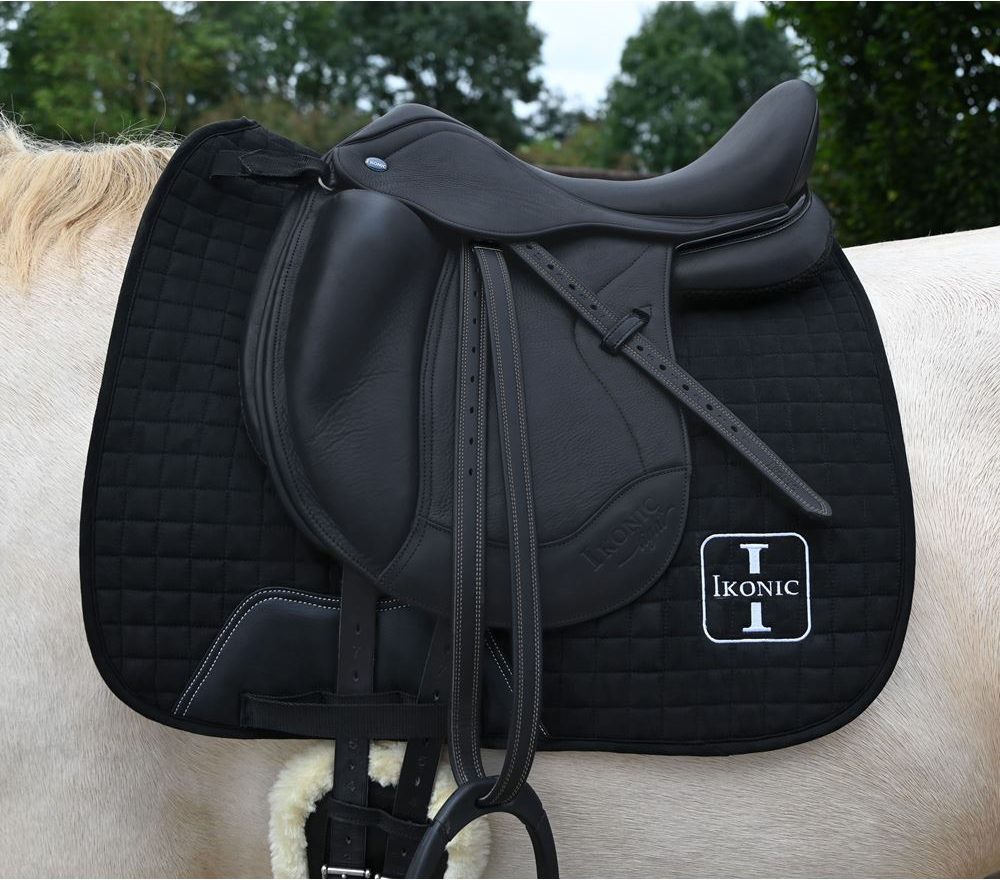 Selle Dressage Poney Ikonic Light noire