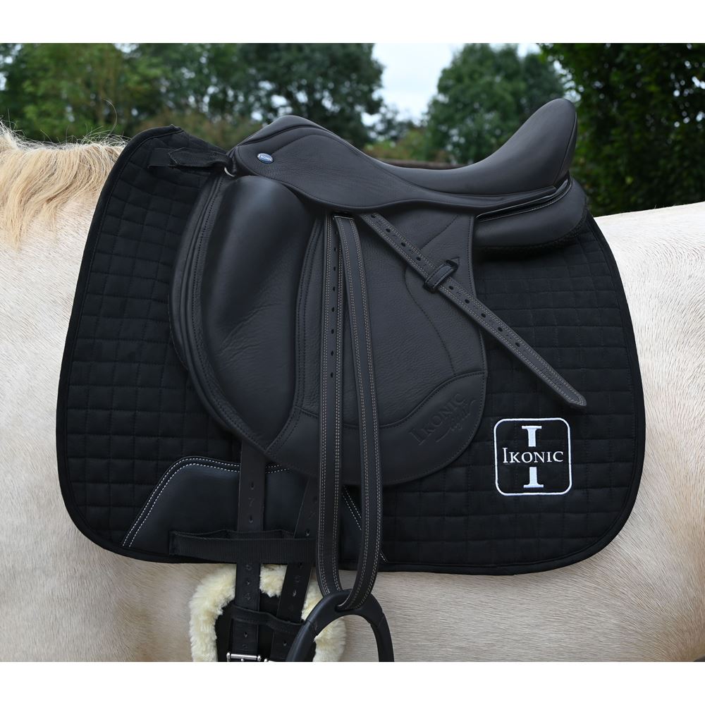 Selle Dressage Poney Ikonic Light noire