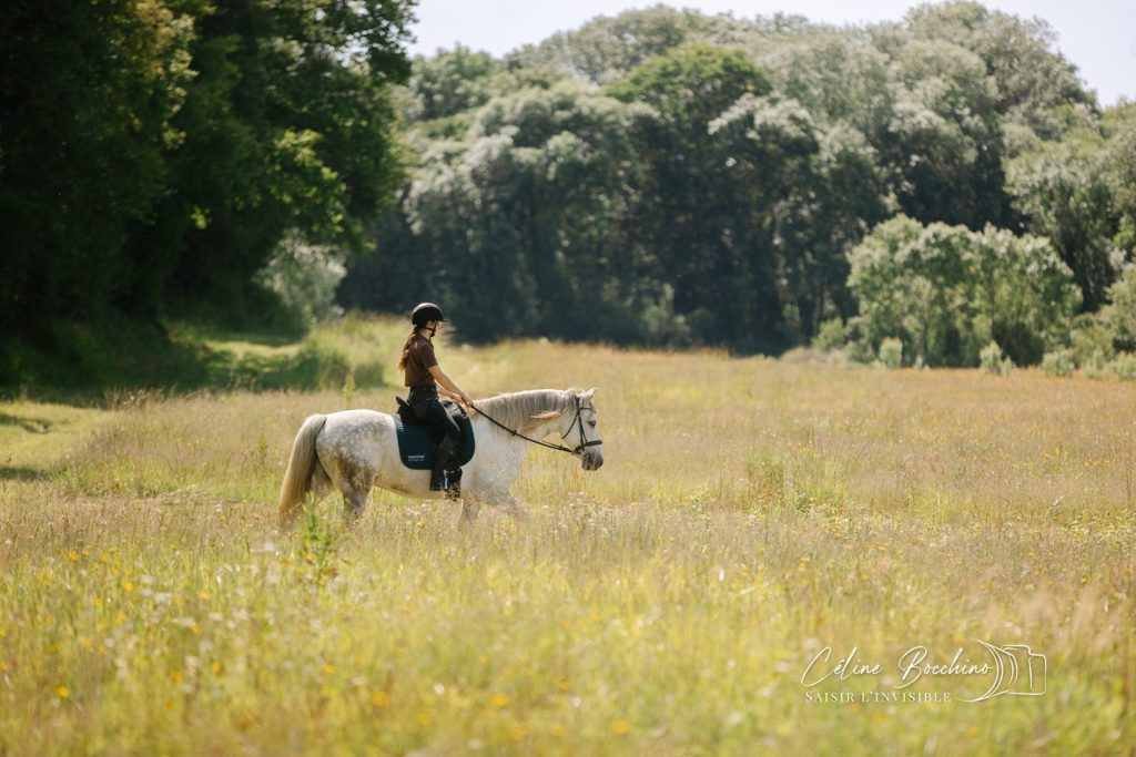 Camille et Hero partant à l'aventure dans les champs de la Chalosse et des Pyrénées Atlantiques